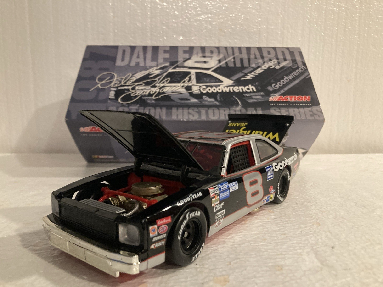 DALE EARNHARDT 1987 ORIGINAL #8 GOODWRENCH/WRANGLER CHEVROLET NOVA 1/24 CWC RARE