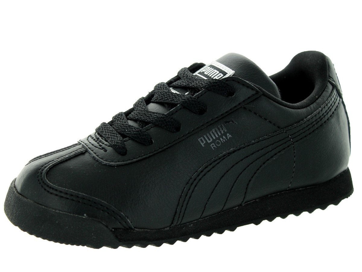 Big Kid's Puma Roma Basic Black/Black (354260 12) - 6.5 Big Kid's Puma Roma Basic Black/Black (354260 12) - 6.5