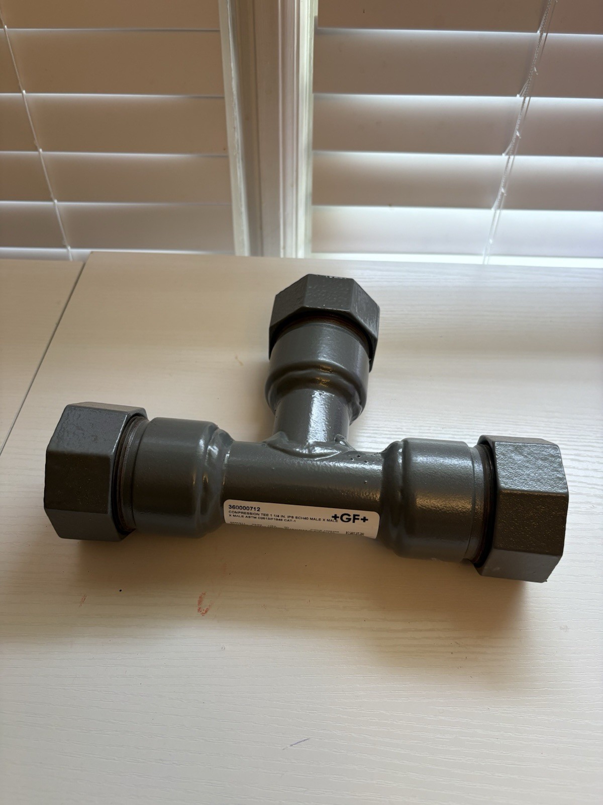 George Fischer 1 1/4” SDR10 Mechanical Compression Tee 360000712