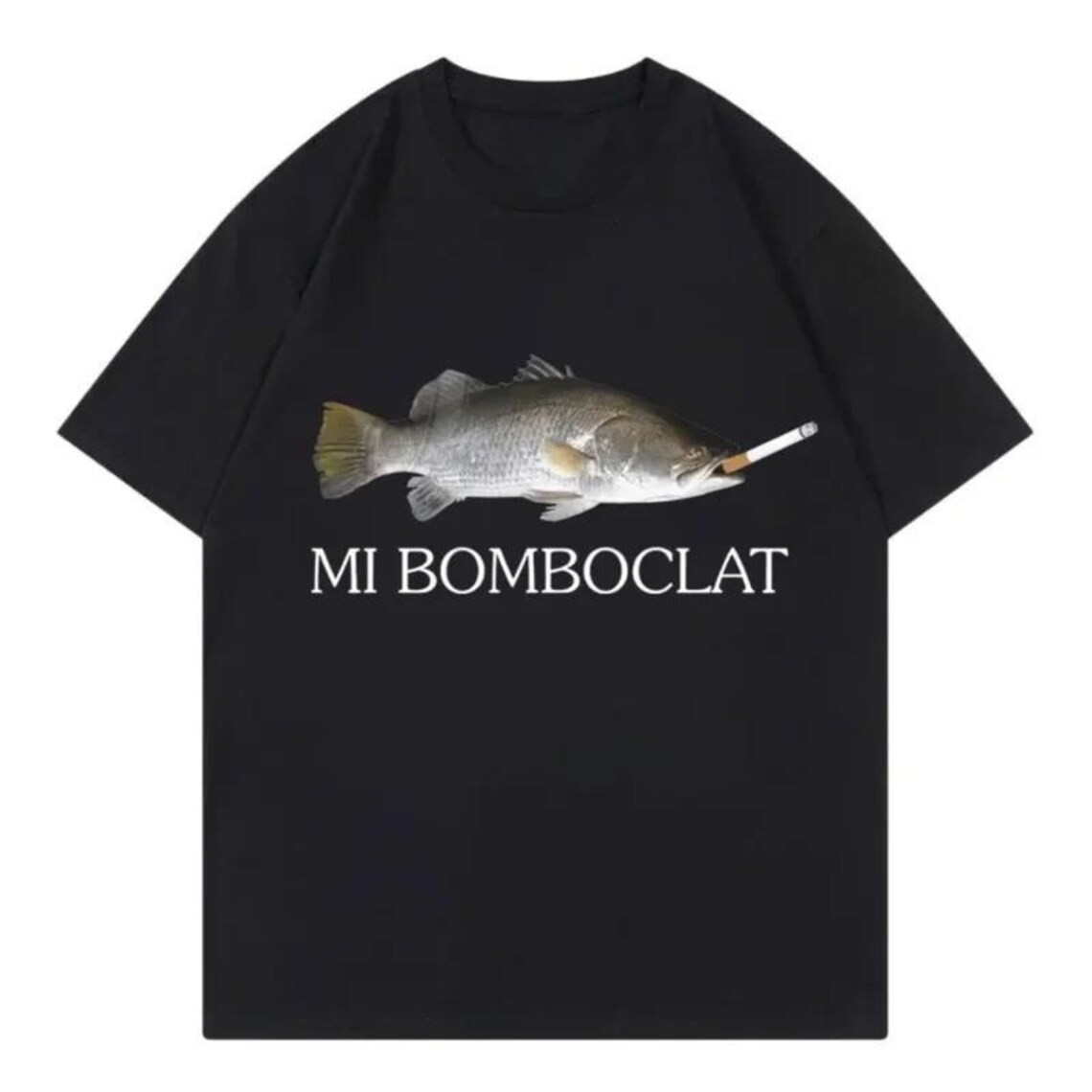 Mi Bomboclat Shirt, Funny Smoking Fish Meme Sweater, Cursed Brain Rot T-Shirt