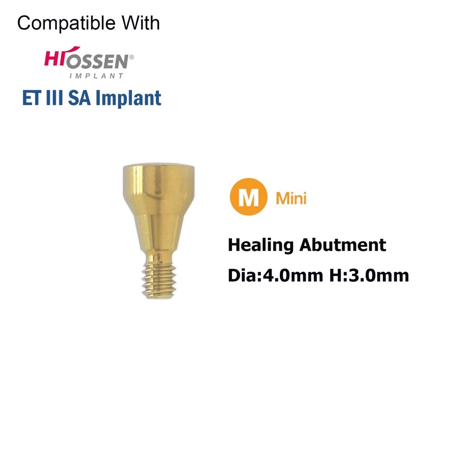 Dental Healing Abutment Mini 4.0/4.5mm 3-9mm Fit Osstem Hiossen 5/10/20/50Pcs US