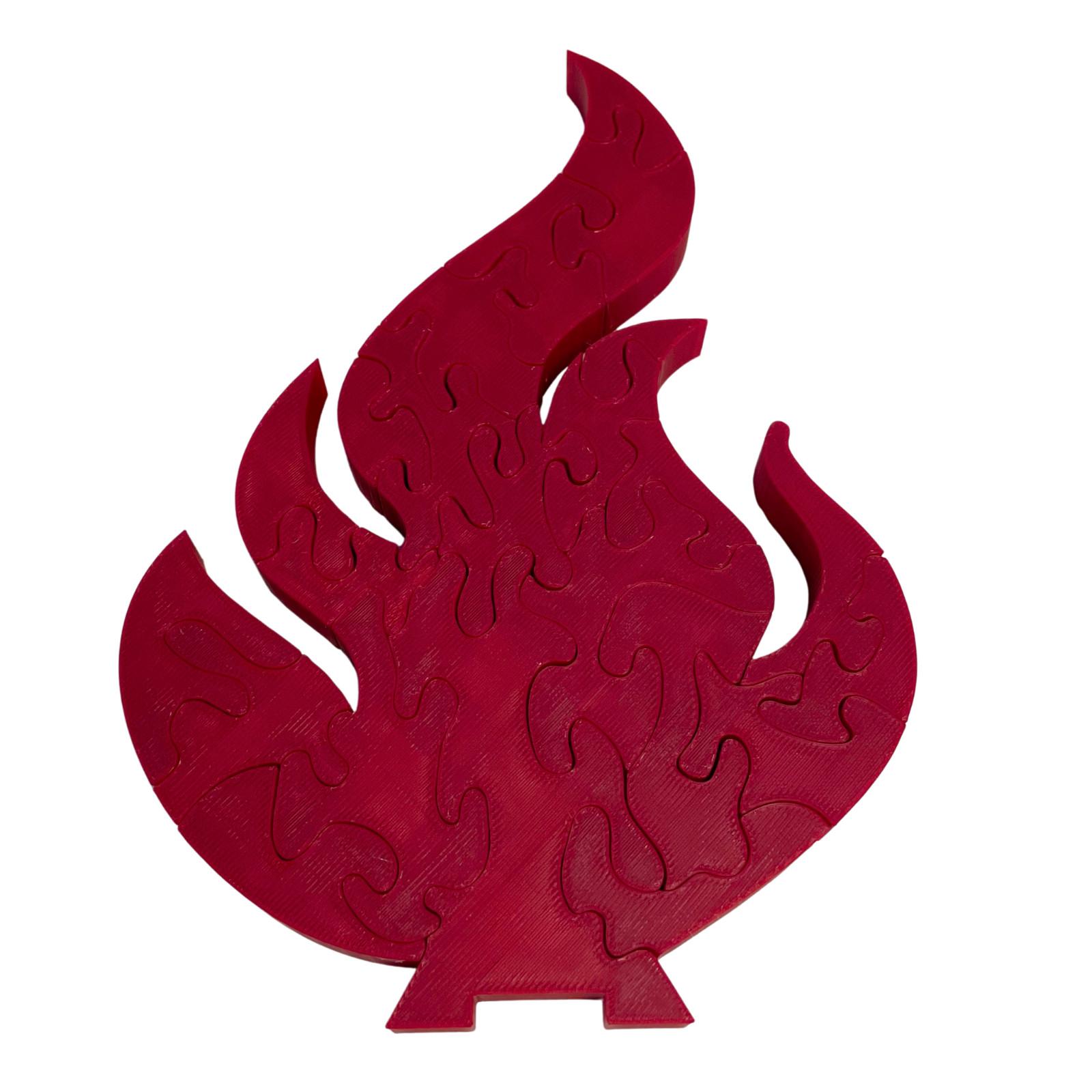 Survivor-Inspired Flame Puzzle – Unique Red Flame Design for Fans and Puzzle