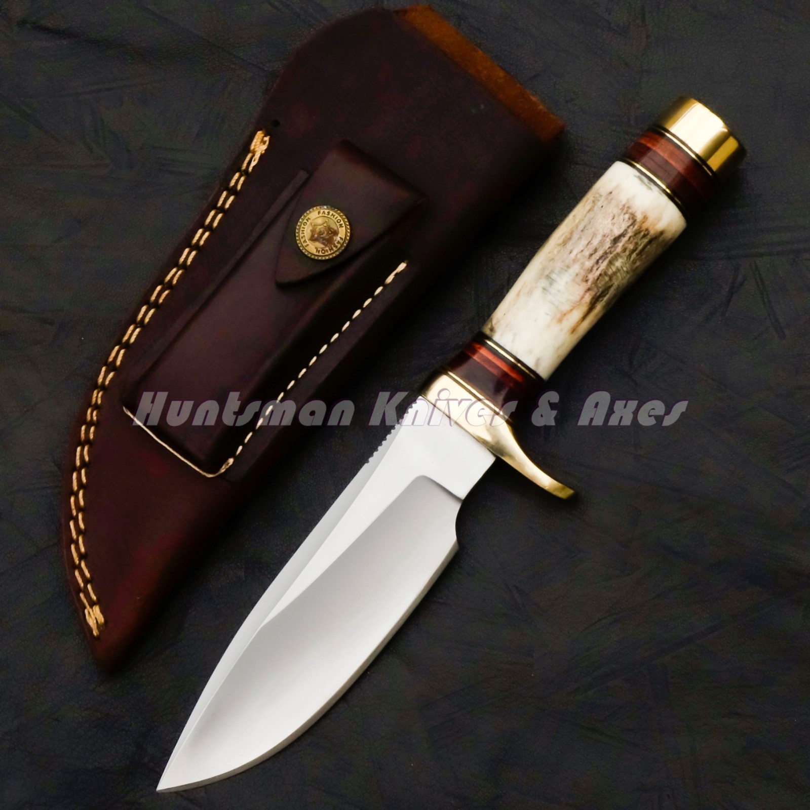 Custom Made 12C27 Steel Randall Model 25 Trapper REPLICA 5'' Blade w/Stag Handle