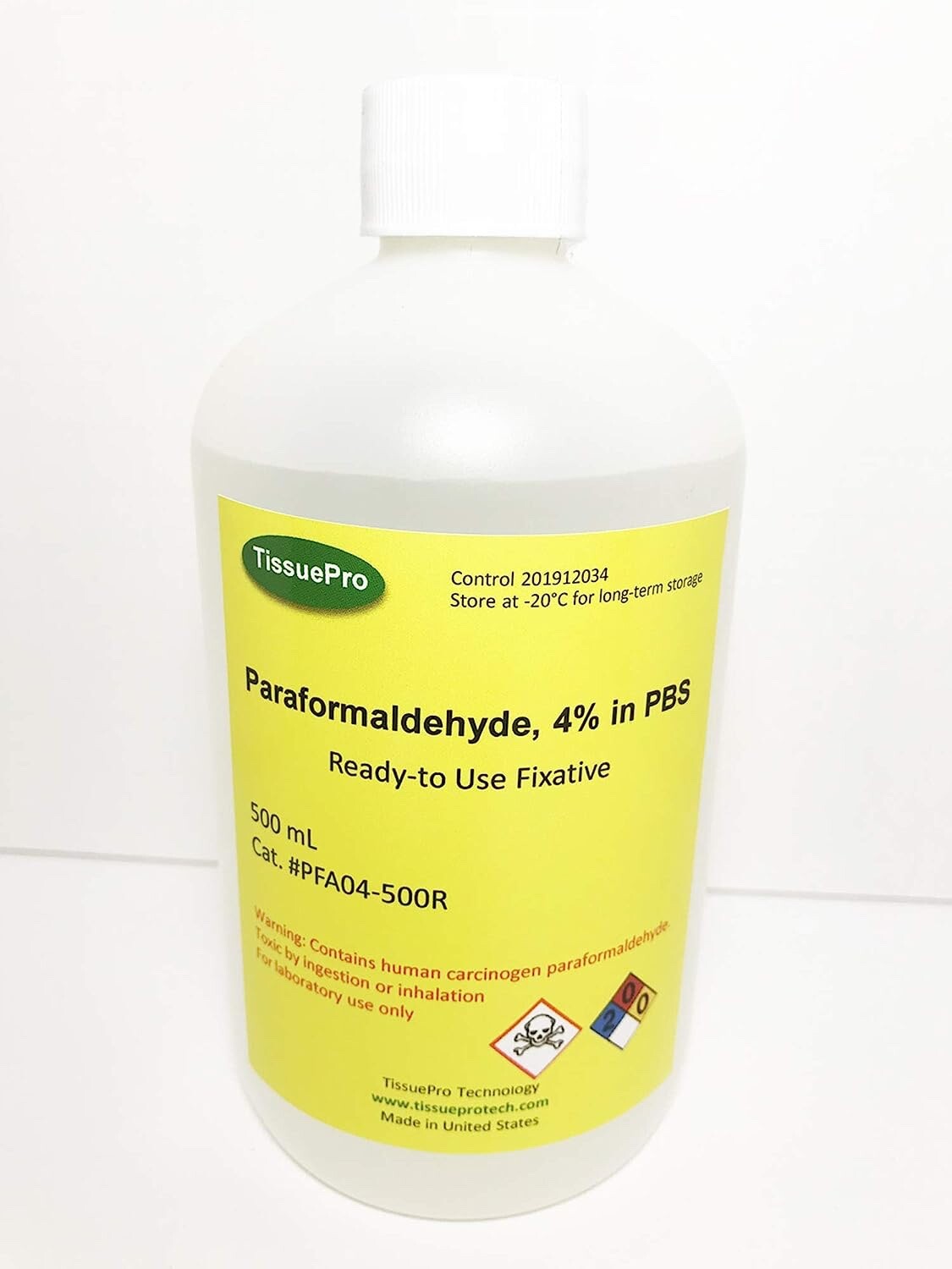 Paraformaldehyde, 4% in PBS - 500 mL (TissuePro) Paraformaldehyde, 4% in PBS - 500 mL (TissuePro)