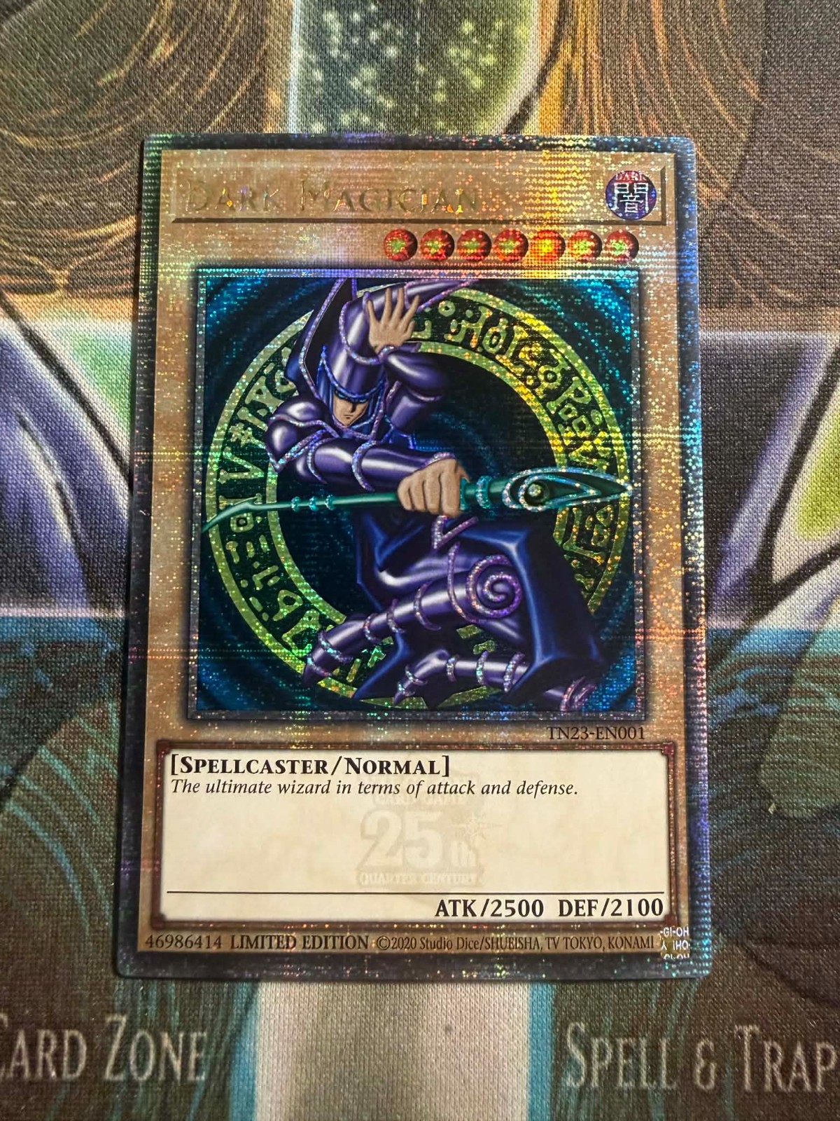 * DARK MAGICIAN * QUARTER CENTURY SECRET RARE ORIGINAL ART TN23 YUGIOH