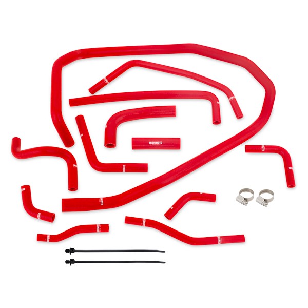 Mishimoto MMHOSE-WRX-15ANCRD Silicone Ancillary Hose Kit Red for 15-21 WRX