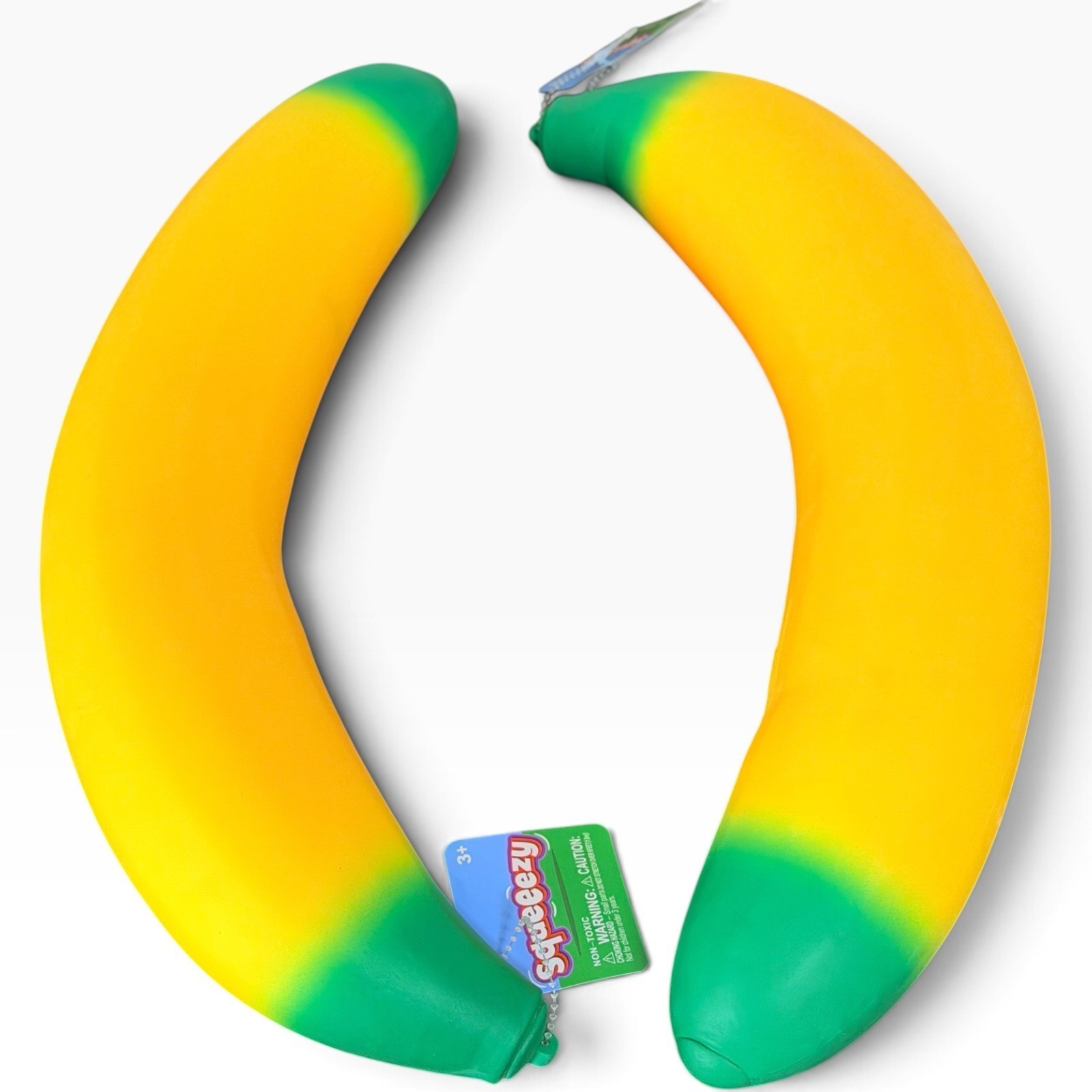 Squeeezy Sunny Days Jumbo Banana Giant Squishy Toy Yellow Green SHIP NOW