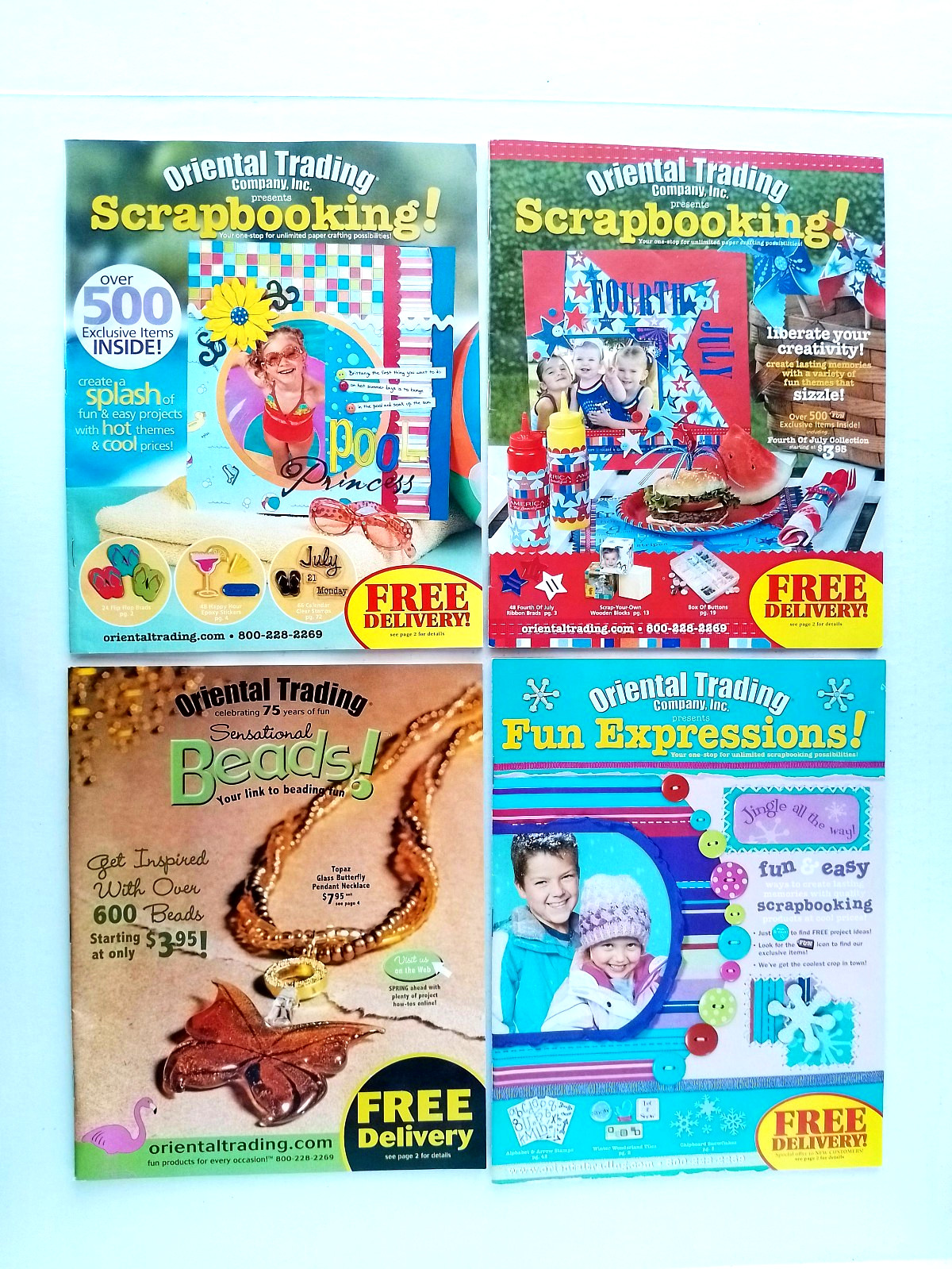 Oriental Trading Shopping Catalogs LOT OF 4 Years 2006-2008 Crafts Magazine