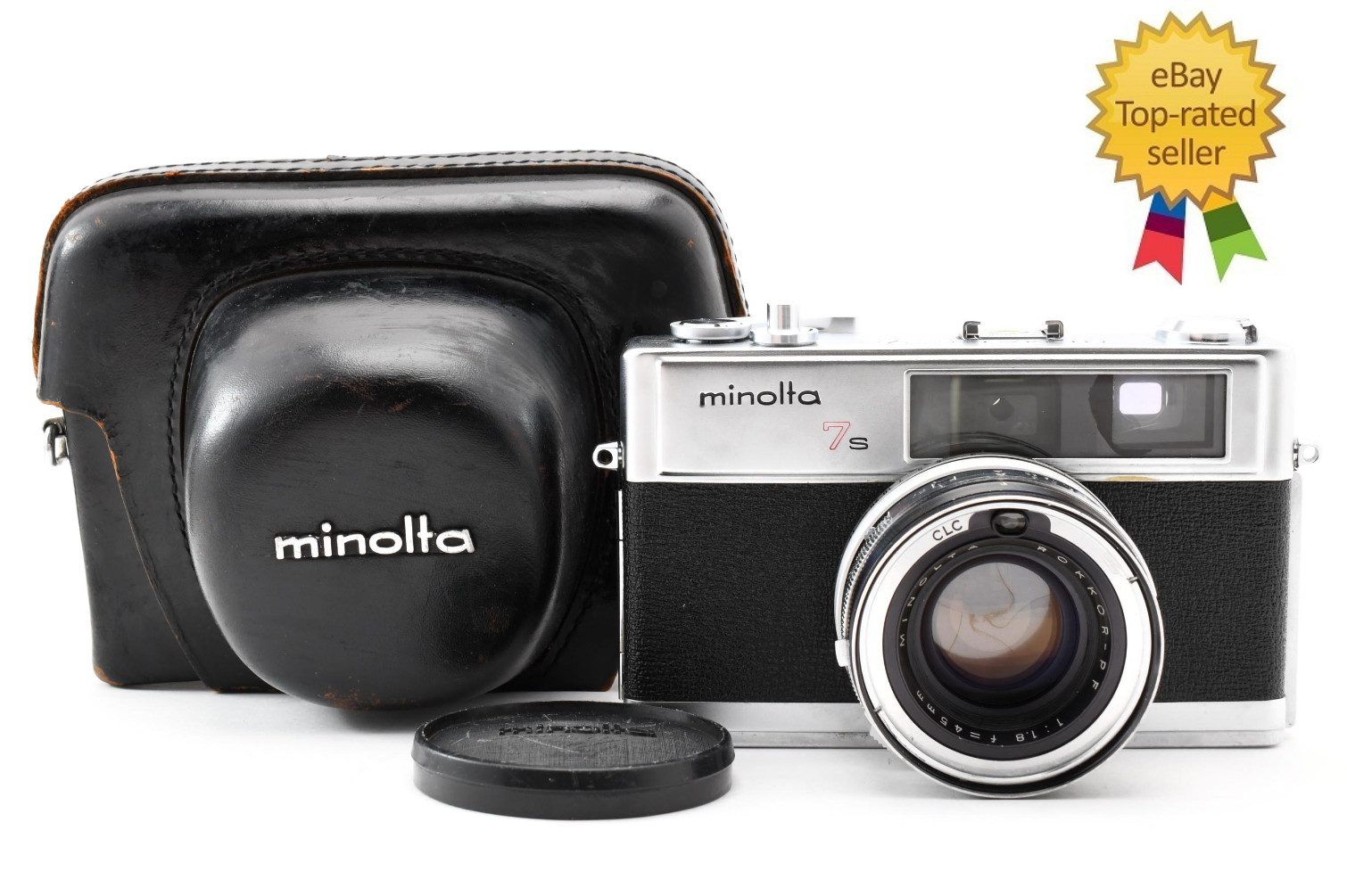 【Almost MINT w/Case】Minolta Hi Matic 7S Rangefinder Rokkor 45mm f/1.8 From Japan