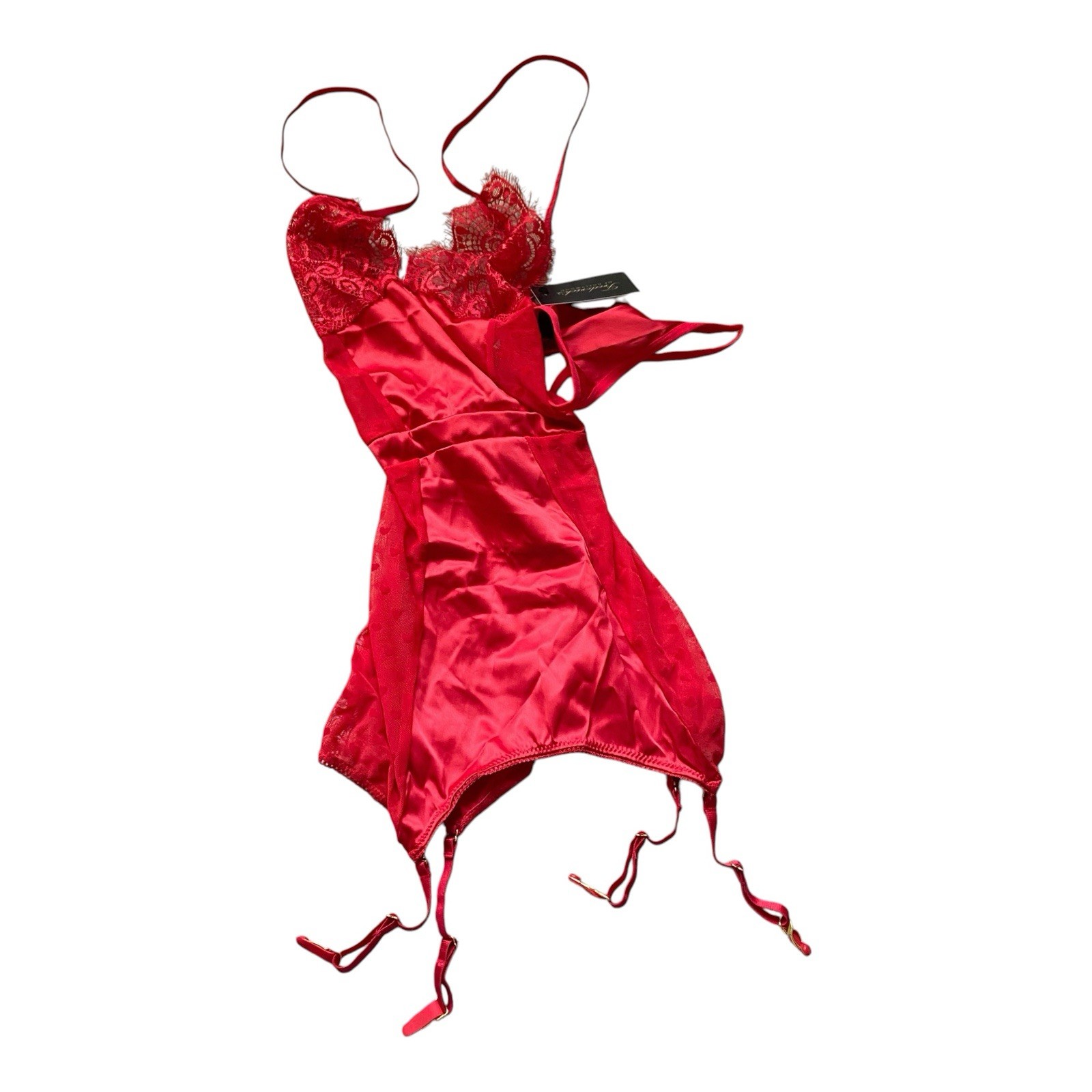 NEW Frederick\'s of Hollywood Gia Kristina Heart Mesh Chemise - Red Mesh - Size S NEW Frederick\'s of Hollywood Gia Kristina Heart Mesh Chemise - Red Mesh - Size S