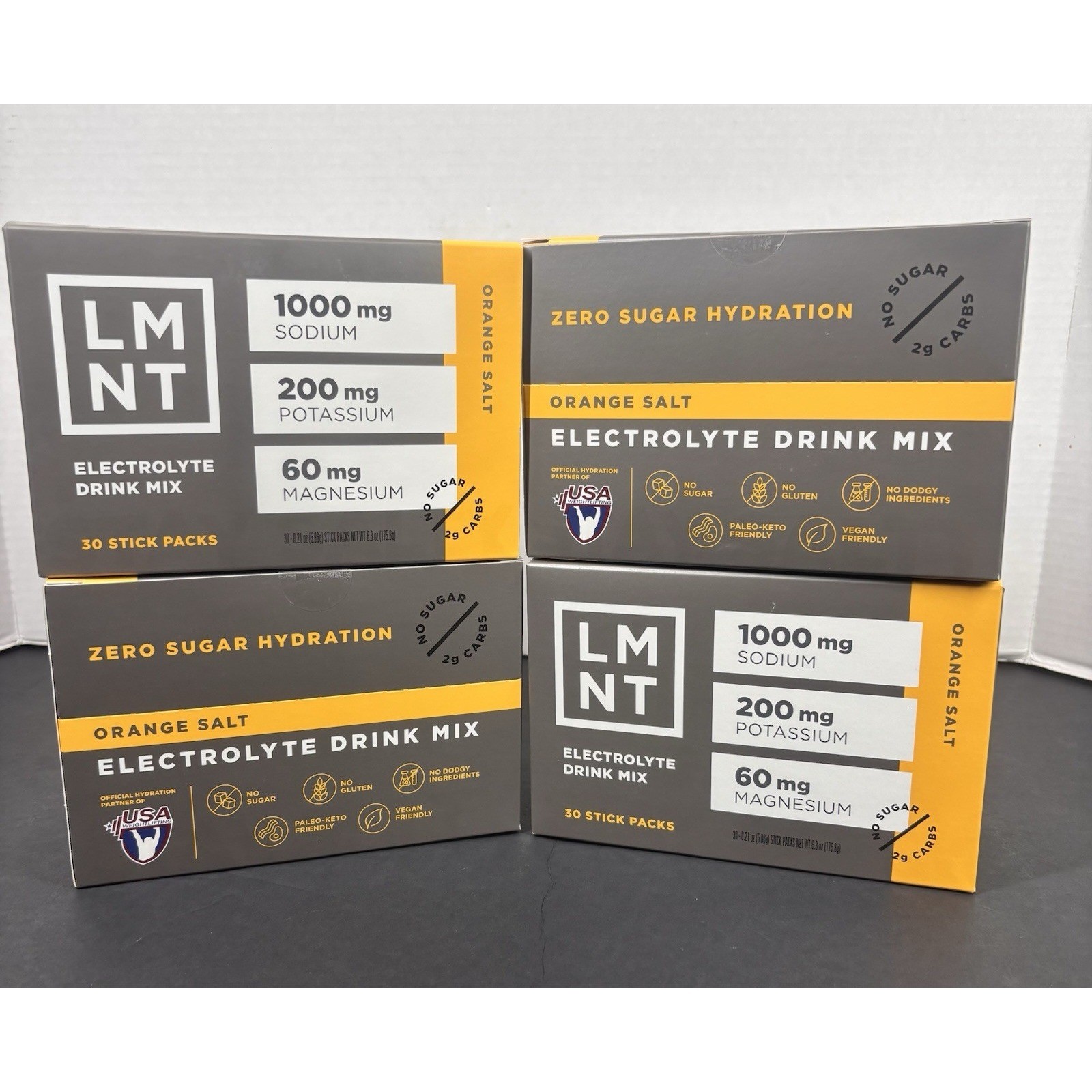 ELMNT Zero Sugar Electrolytes 120 Sticks Orange Salt Drink Powder 4 Boxes NEW ELMNT Zero Sugar Electrolytes 120 Sticks Orange Salt Drink Powder 4 Boxes NEW