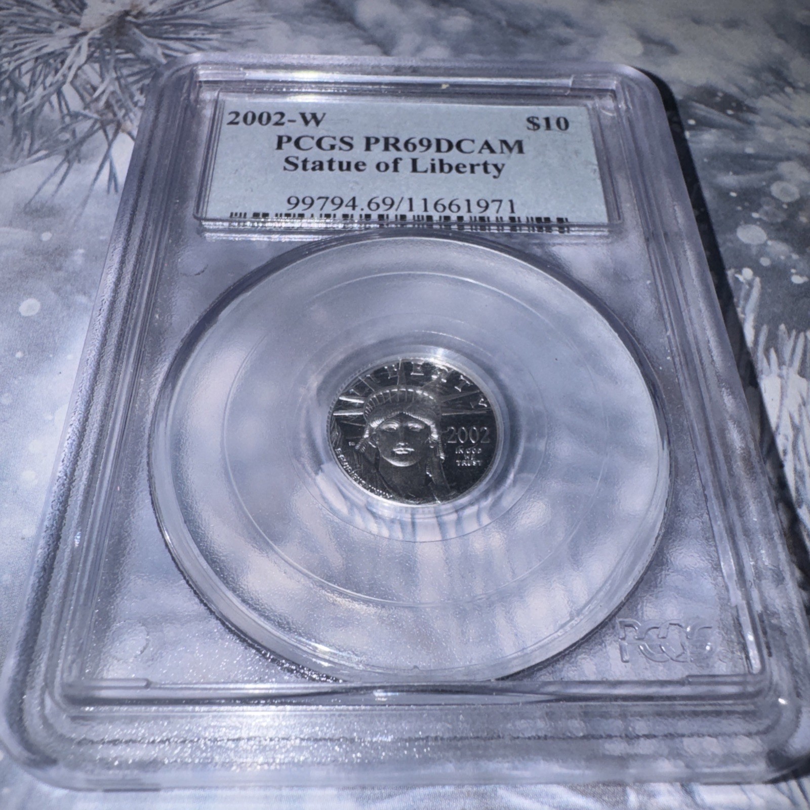 2002 W $10 PROOF Platinum Eagle 1/10 oz PR69 PCGS On The Rise Back Up 2002 W $10 PROOF Platinum Eagle 1/10 oz PR69 PCGS On The Rise Back Up