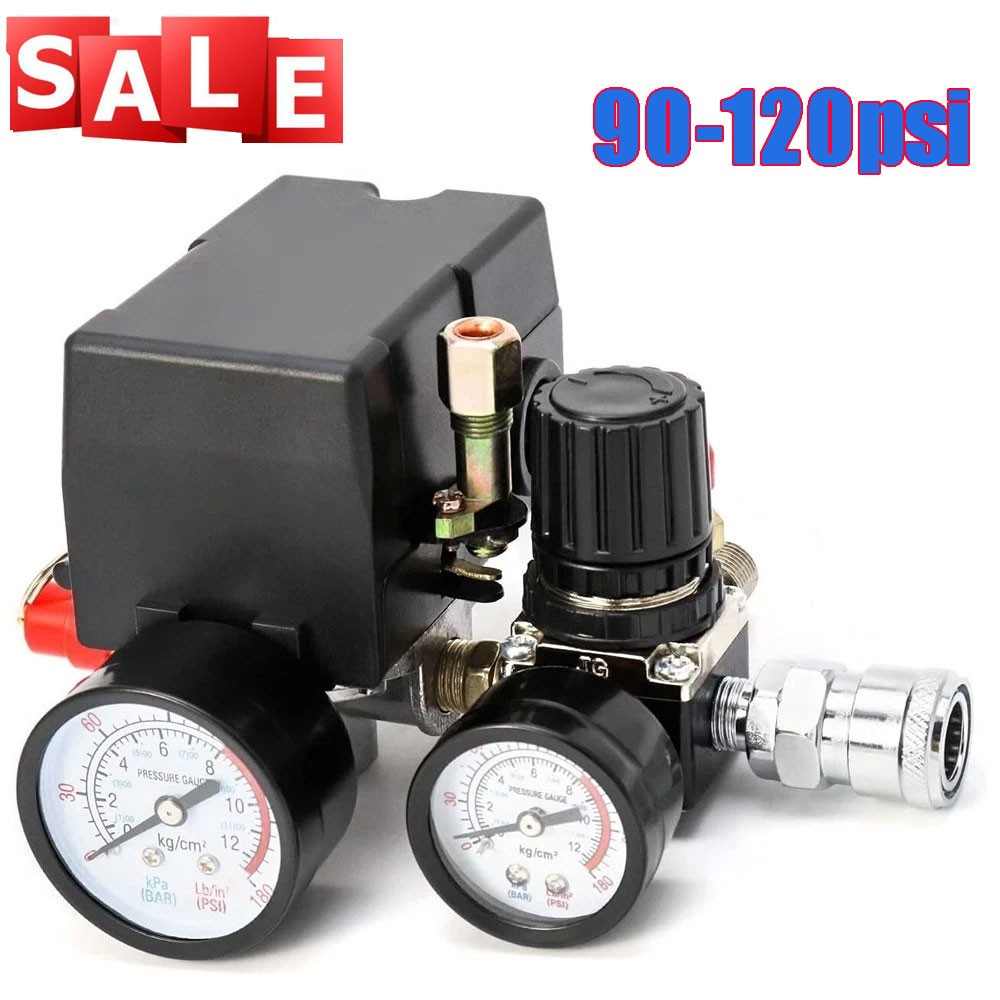 Air Compressor Pressure Switch Control Valve 90-120PSI Pressure Regulator