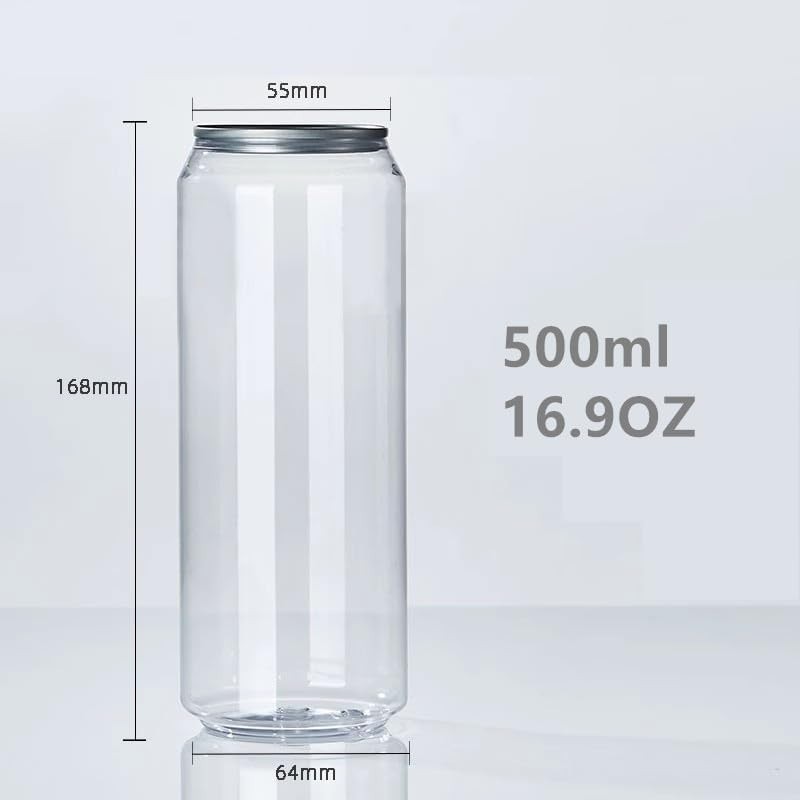 Whip It 100 PET BOTTLES 16.9 OZ 500ML PULL LIDS FOR AUTOMATIC CAN SEALER 55MM