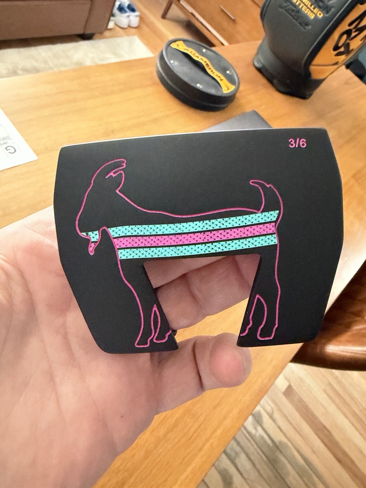 LeBron James Miami Vice 3/6 Rare RH Mallet Goated Putter.