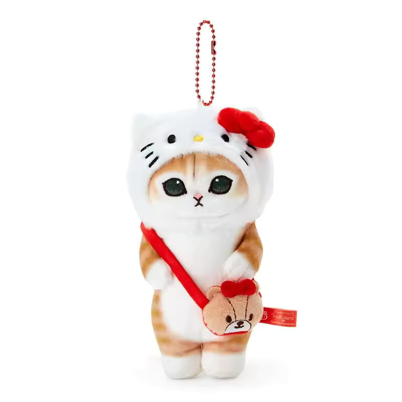 Sanrio x Mofusand Hello Kitty Mascot keychain Plush from Japan