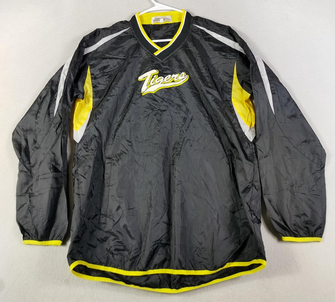 Vintage Hanshin Tigers Jacket Mens Large Black Japanese Baseball Mizuno Athletic