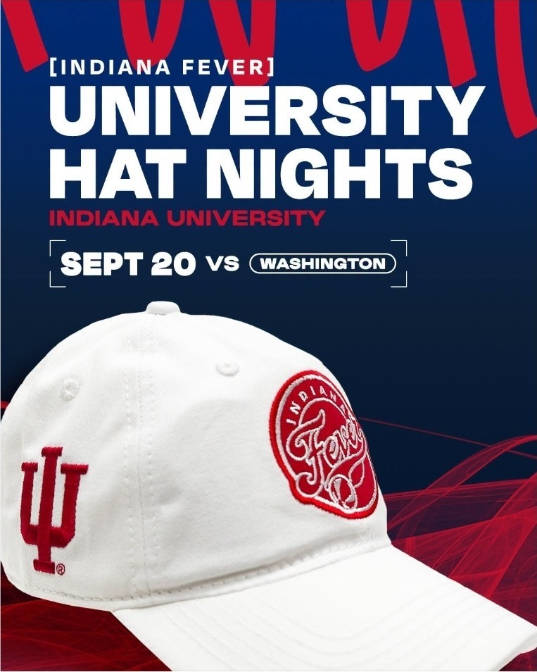 Indiana Fever + Indiana University co-branded Hat and Game Program