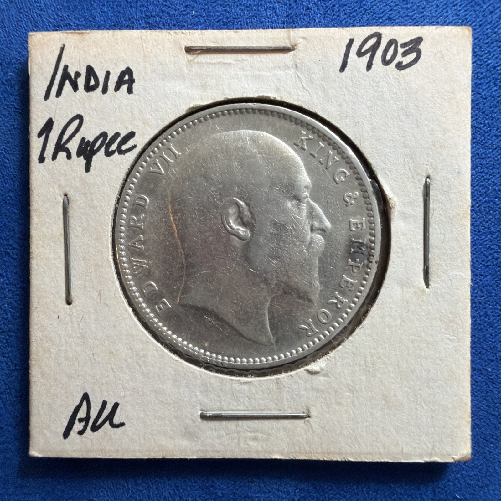 1903 British India One Rupee Silver Coin 1903 British India One Rupee Silver Coin