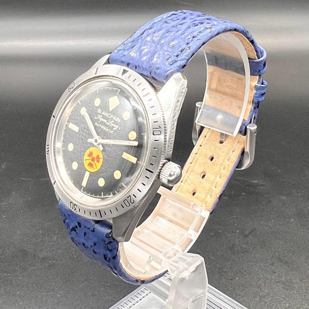 Blanc Diver Watch Vintage Manual Black Dial Waterproof Used Authentic