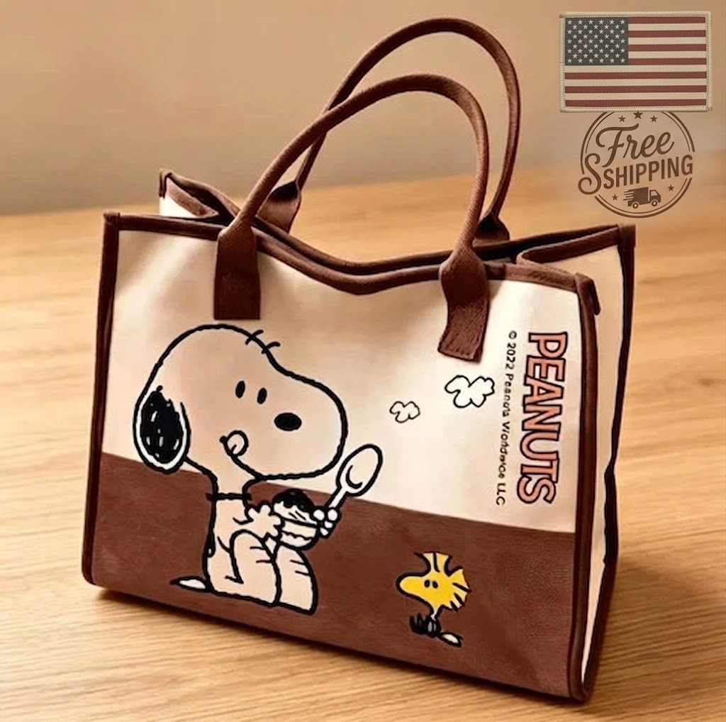 2025 New Starbucks Snoopy Tote Bag Shoulder Bag BROWN/WHITE Color-Free Shipping