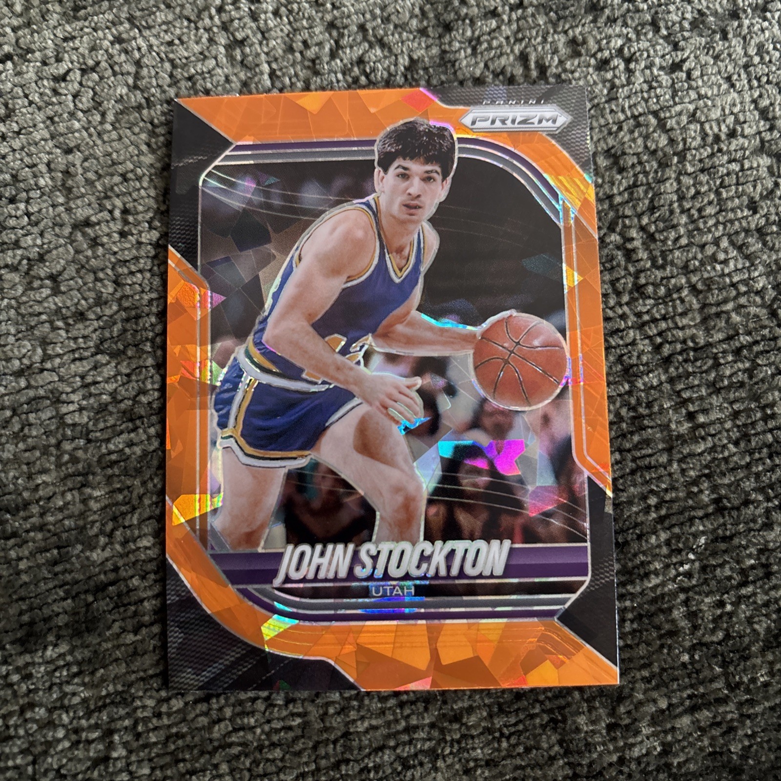 JOHN STOCKTON 2025-26 PANINI PRIZM BASKETBALL ORANGE PULSAR /175 #158 JAZZ Q5588