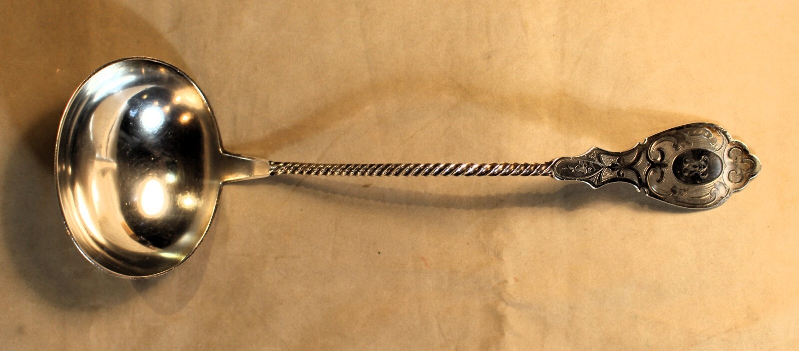 American Victorian Coin Silver Punch Ladle-Geo. Shreve San Francisco Cal c. 1865 American Victorian Coin Silver Punch Ladle-Geo. Shreve San Francisco Cal c. 1865