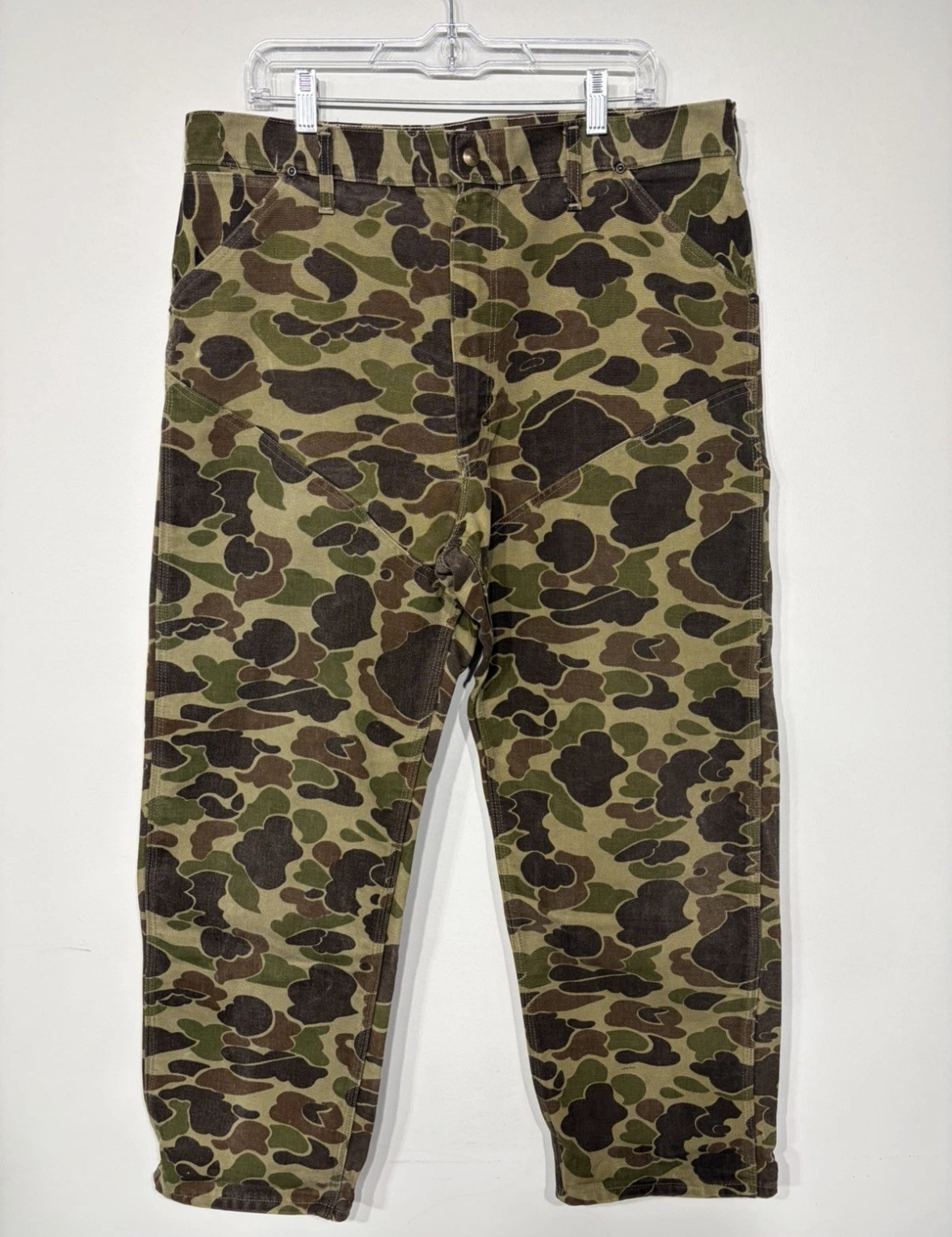 Vintage Carhartt Camo Cargo Pants 40x32 Duck Hunting USA Union Made Workwear