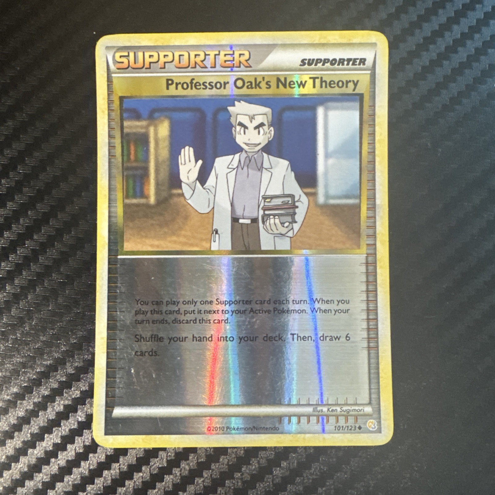 Professor Oak\'s New Theory 101/123 Heartgold & Soulsilver Reverse Holo Professor Oak\'s New Theory 101/123 Heartgold & Soulsilver Reverse Holo