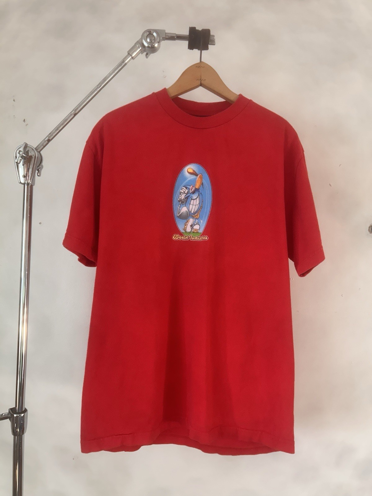 Vintage 90s Y2K World Industries Waterboy Flame boy Tee Size Large Red Vintage 90s Y2K World Industries Waterboy Flame boy Tee Size Large Red