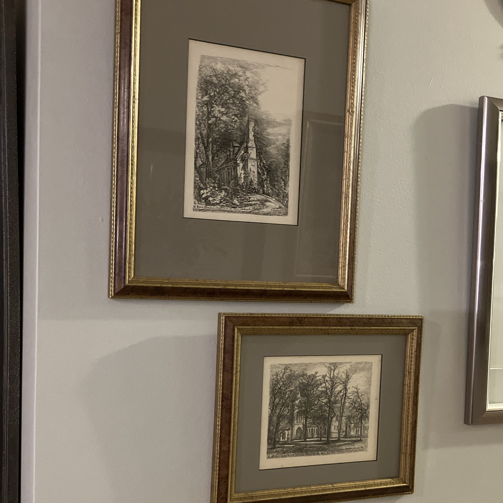 VINTAGE PEN & INK SET  ELIZA GREATOREX  1875 & 1876  PRINTS. NO PIXELS.