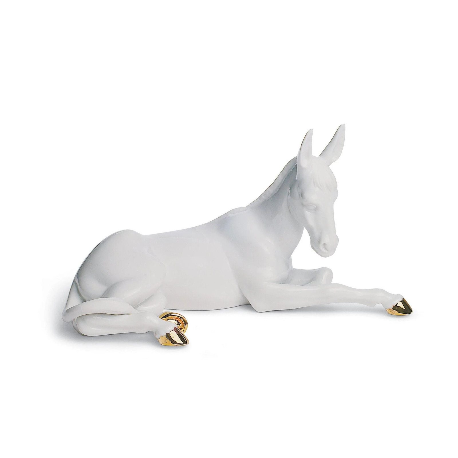NEW -  Lladro Donkey Nativity Figurine - Golden Lustre