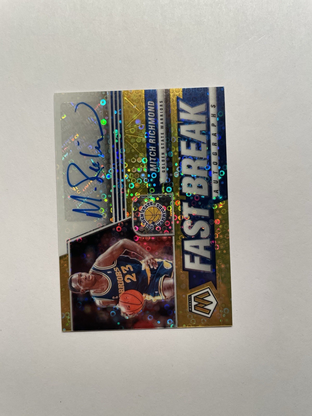 MITCH RICHMOND -- 2020-21 MOSAIC FAST BREAK DISCO AUTOGRAPHS AUTO - GOLD /10