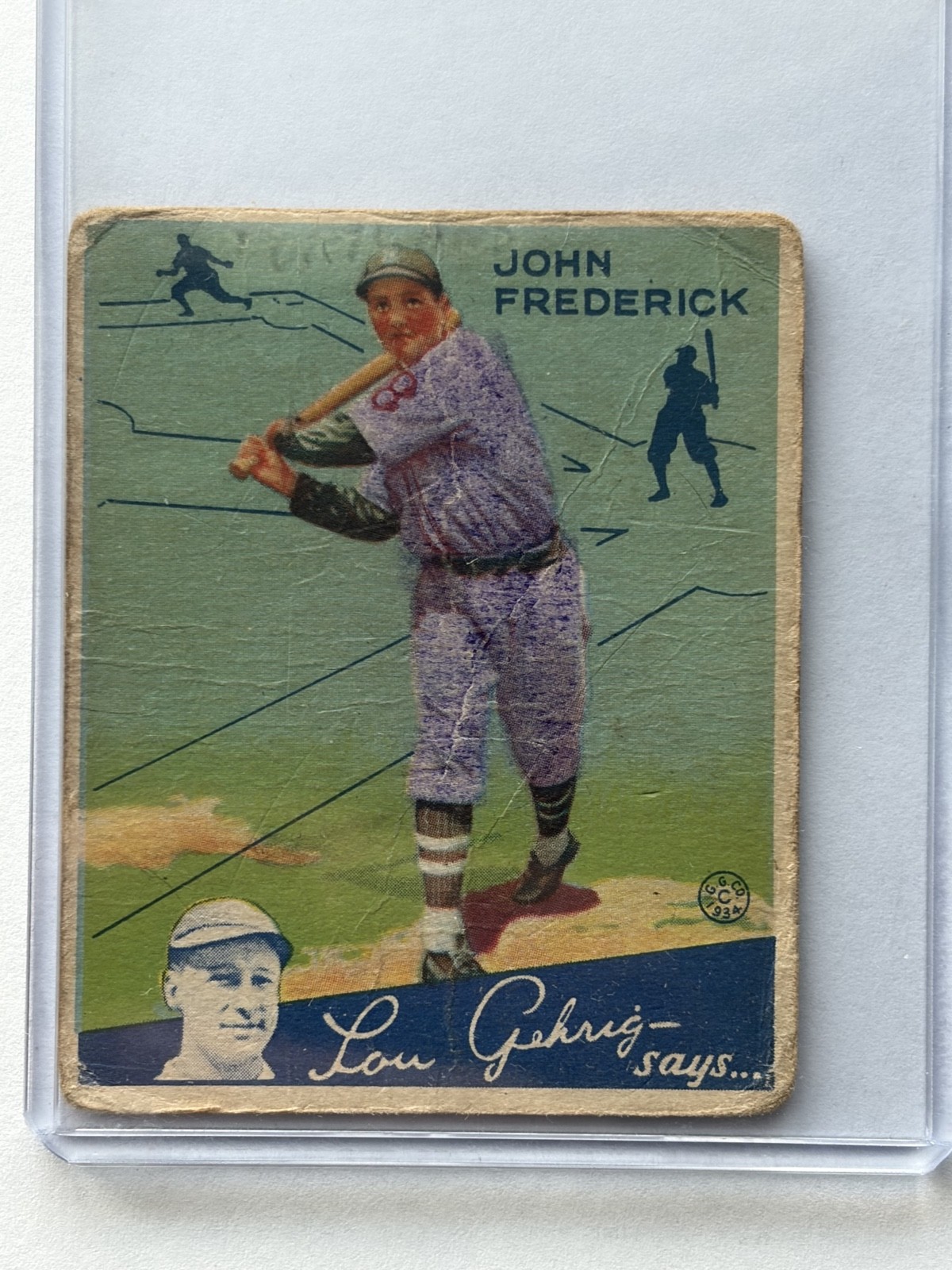 1934 Goudey Big League Chewing Gum - R320 John Frederick #47 (RC)