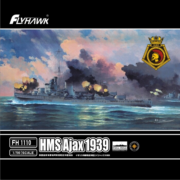 Flyhawk FH1110 1/700 HMS Cruiser Ajax 1939