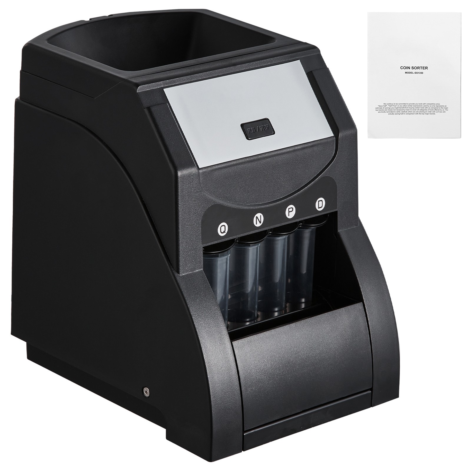 Uimoso Automatic Coin Sorter and Wrapper with 4 Coin Tubes, 230 Coins/Min