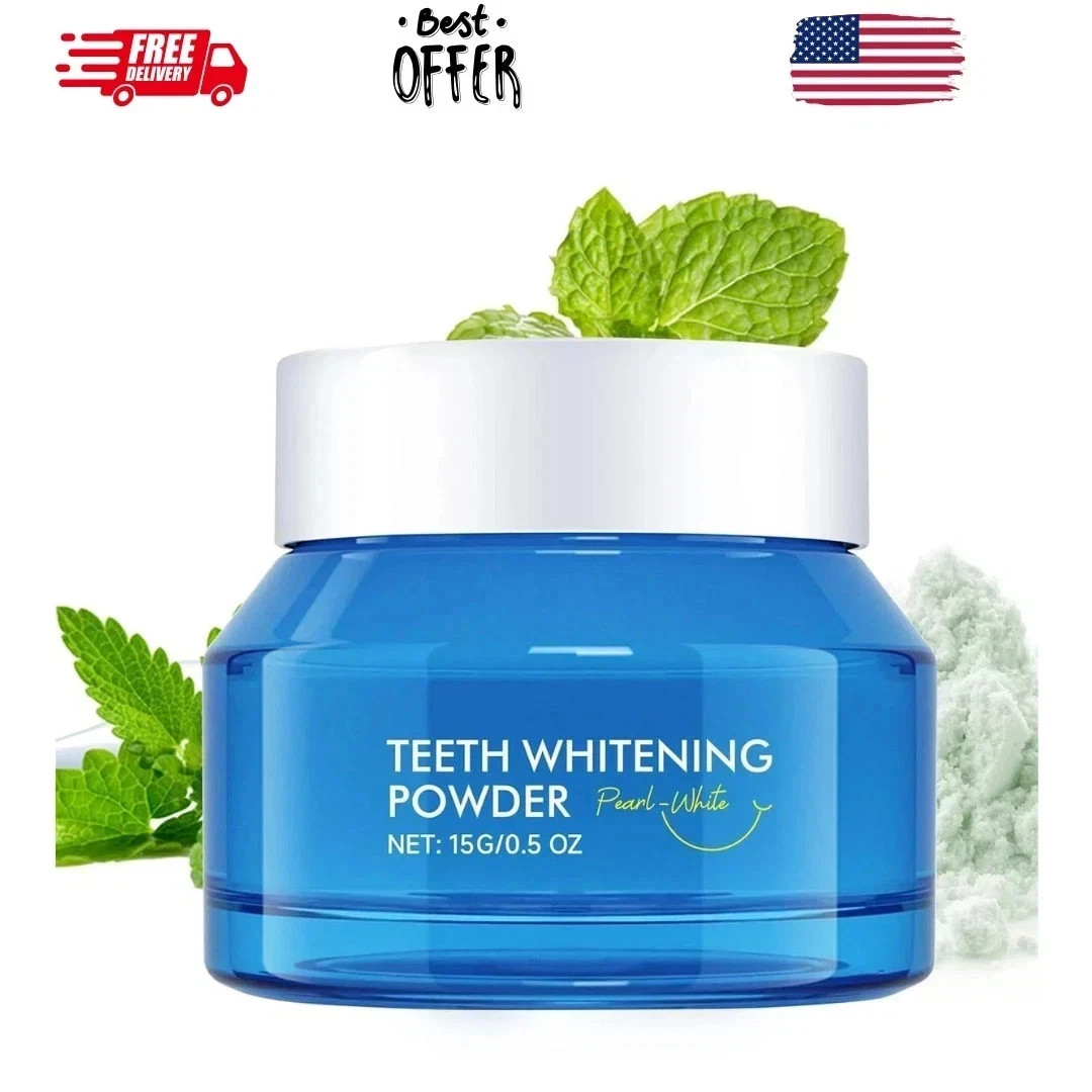 Purely WHITE DELUXE Teeth Whitening Powders,Instant Whitening and Stain Removal