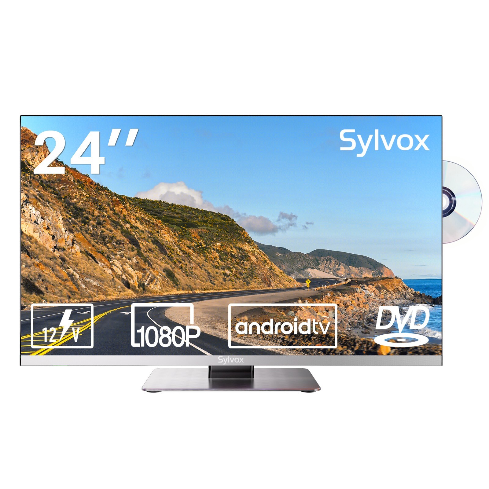 Sylvox 12/24volt TV RV TV 24 inch  for RV 1080P FHD Smart TV HDMI USB wifi car