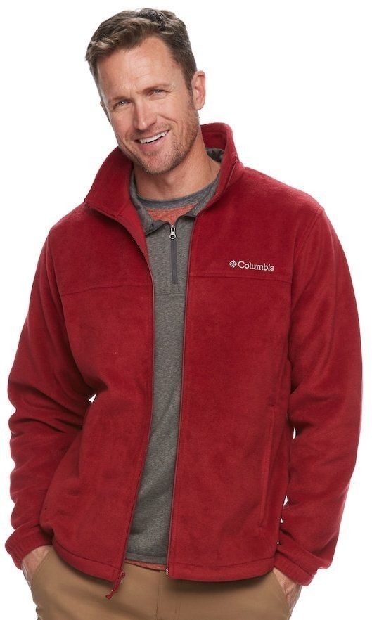 Men\'s Columbia Steens Mountain Fleece In Red Full Zip Jacket Size Medium NWT