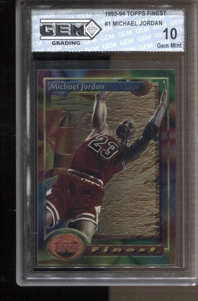 1993-94 Michael Jordan Topps Finest #1 Gem Mint 10 Chicago Bulls GOAT MVP HOF