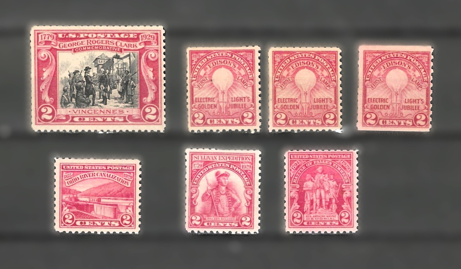 US Stamps Scott 651 654-657 680-681 1929 Commemoratives Set of 7 MNH
