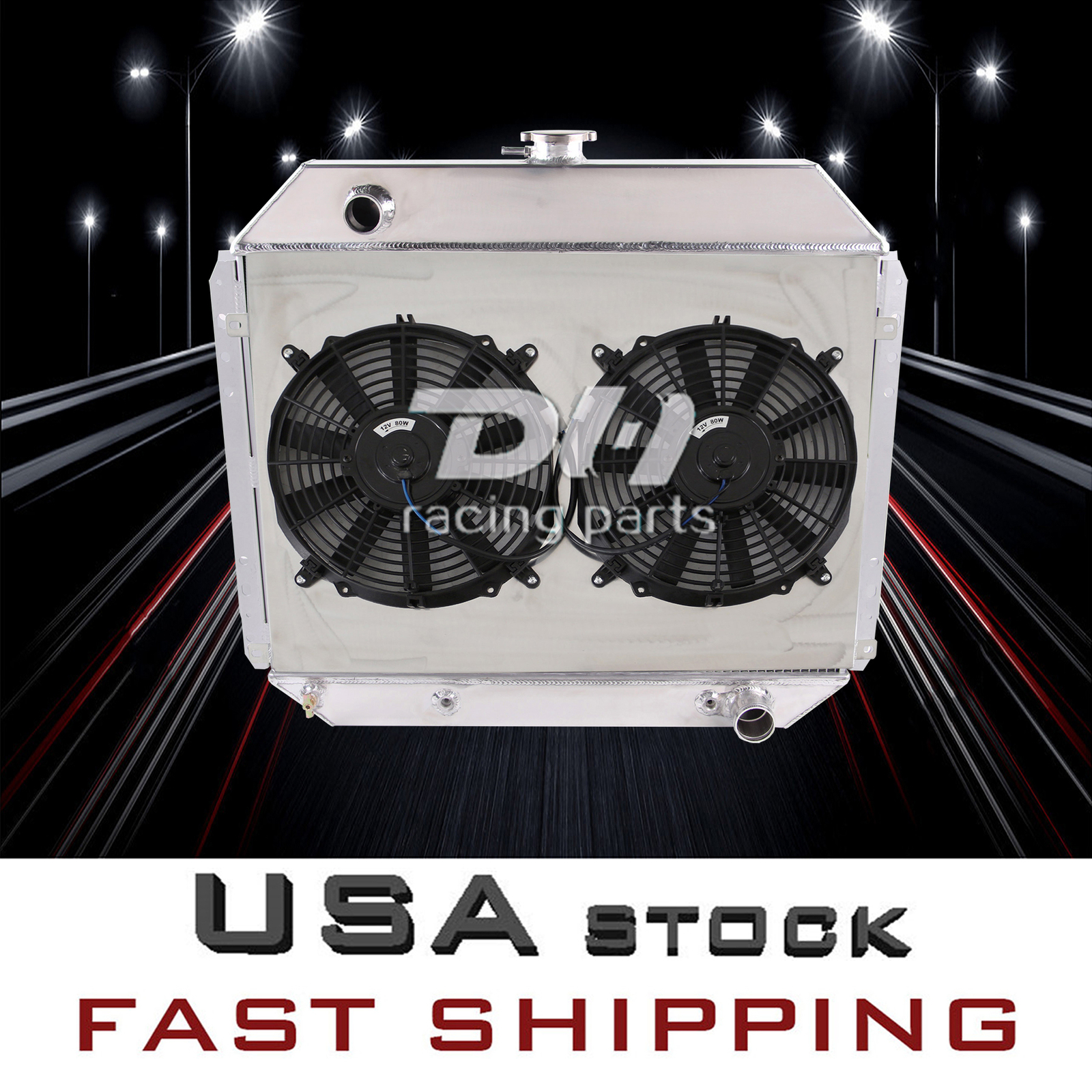 DPI833 3Row Radiator+Shroud+Fan For 1966-1979 Ford F-Series Bronco SWAP Chevy V8 DPI833 3Row Radiator+Shroud+Fan For 1966-1979 Ford F-Series Bronco SWAP Chevy V8