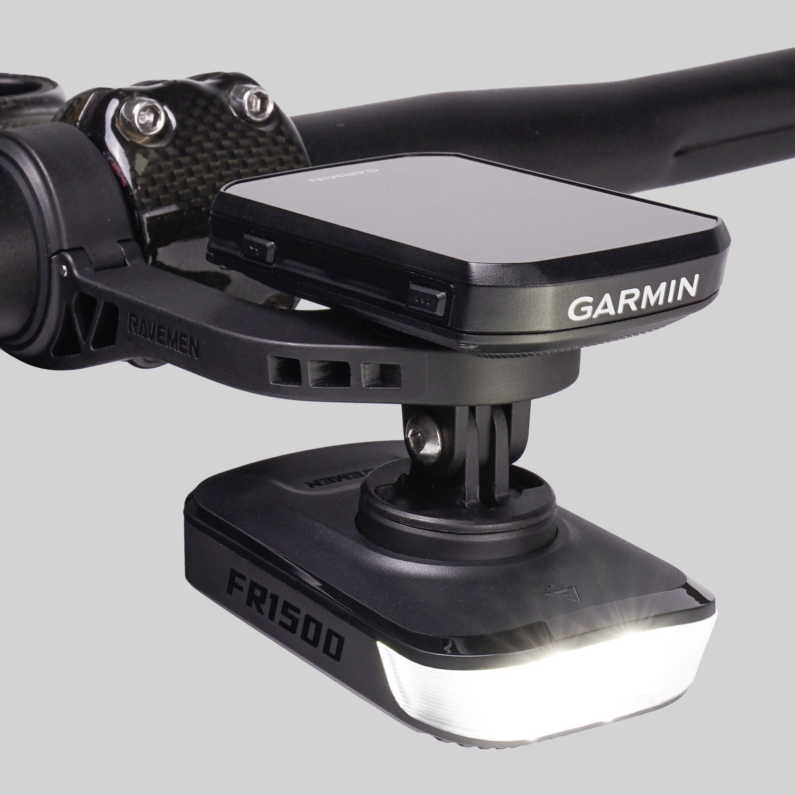 RAVEMEN FR1500 SE Bike Headlight For Garmin Wahoo GPS Gropo Bicycle Front Light