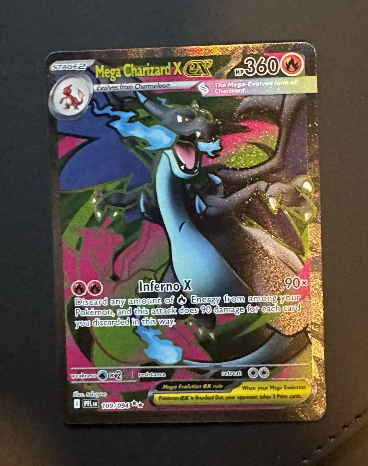 Pokemon TCG Mega Charizard X EX Evolutions 101/108 Ultra Rare Holo HP 360 2016