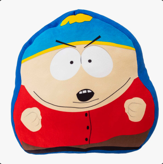 Paramount South Park Angry Cartman Plush Logo Cloud Pillow, Durable, 15 Inches