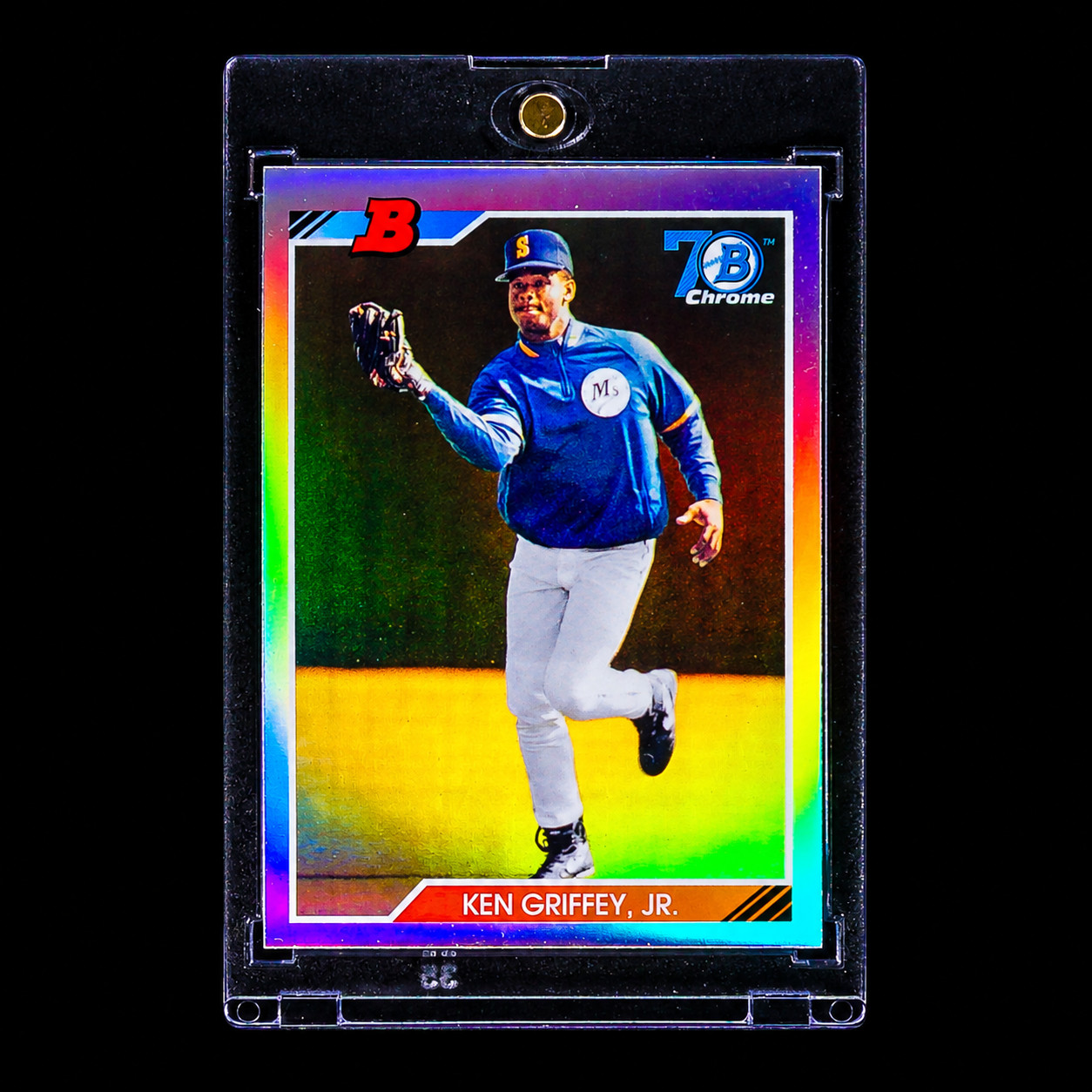 Ken Griffey Jr. RARE 1992 BOWMAN REFRACTOR THROWBACK CARD SEATTLE MARINERS HOF
