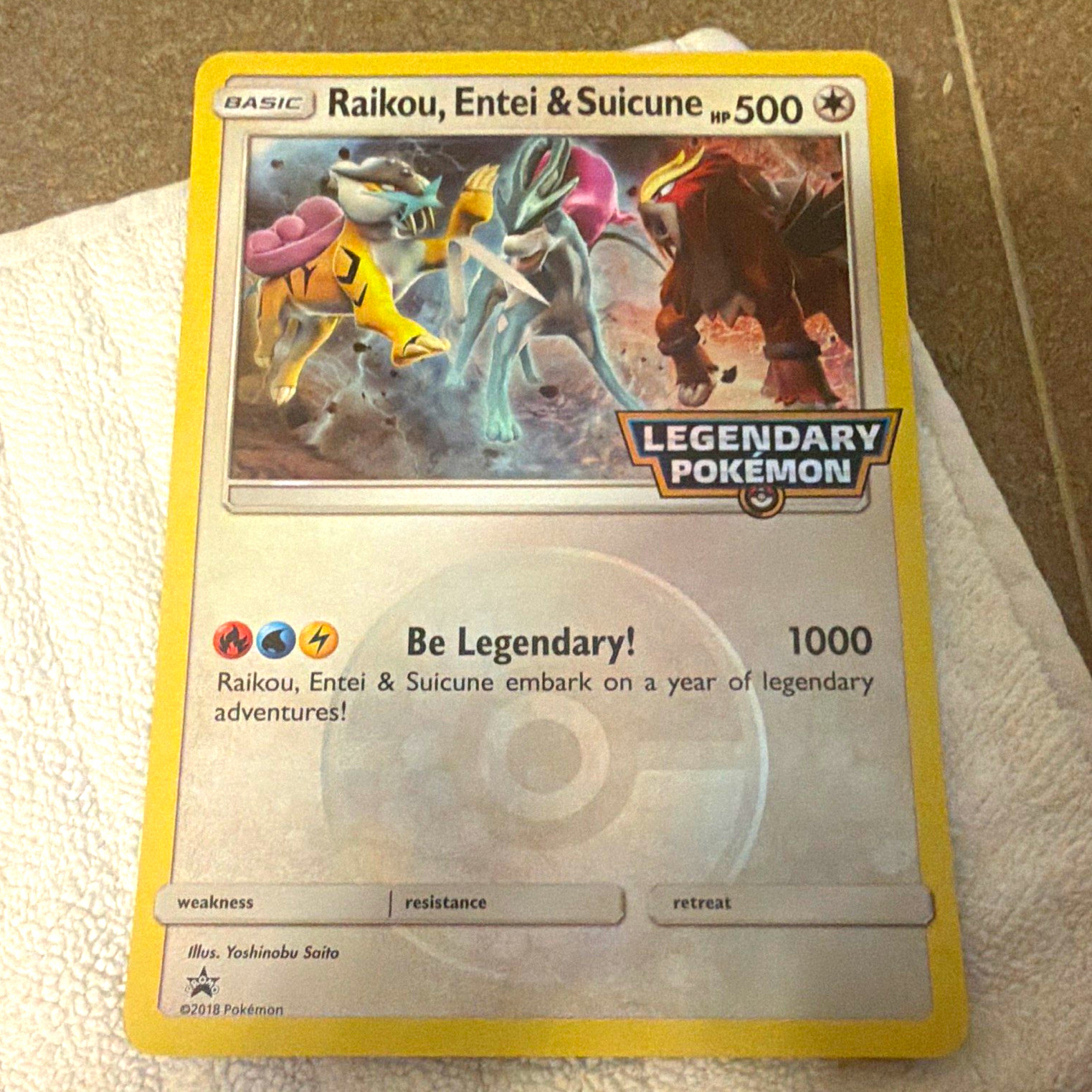 Pokemon TCG Raikou Entei & Suicune Promo Holo 2018 500 HP Basic Eng Pokemon TCG Raikou Entei & Suicune Promo Holo 2018 500 HP Basic Eng