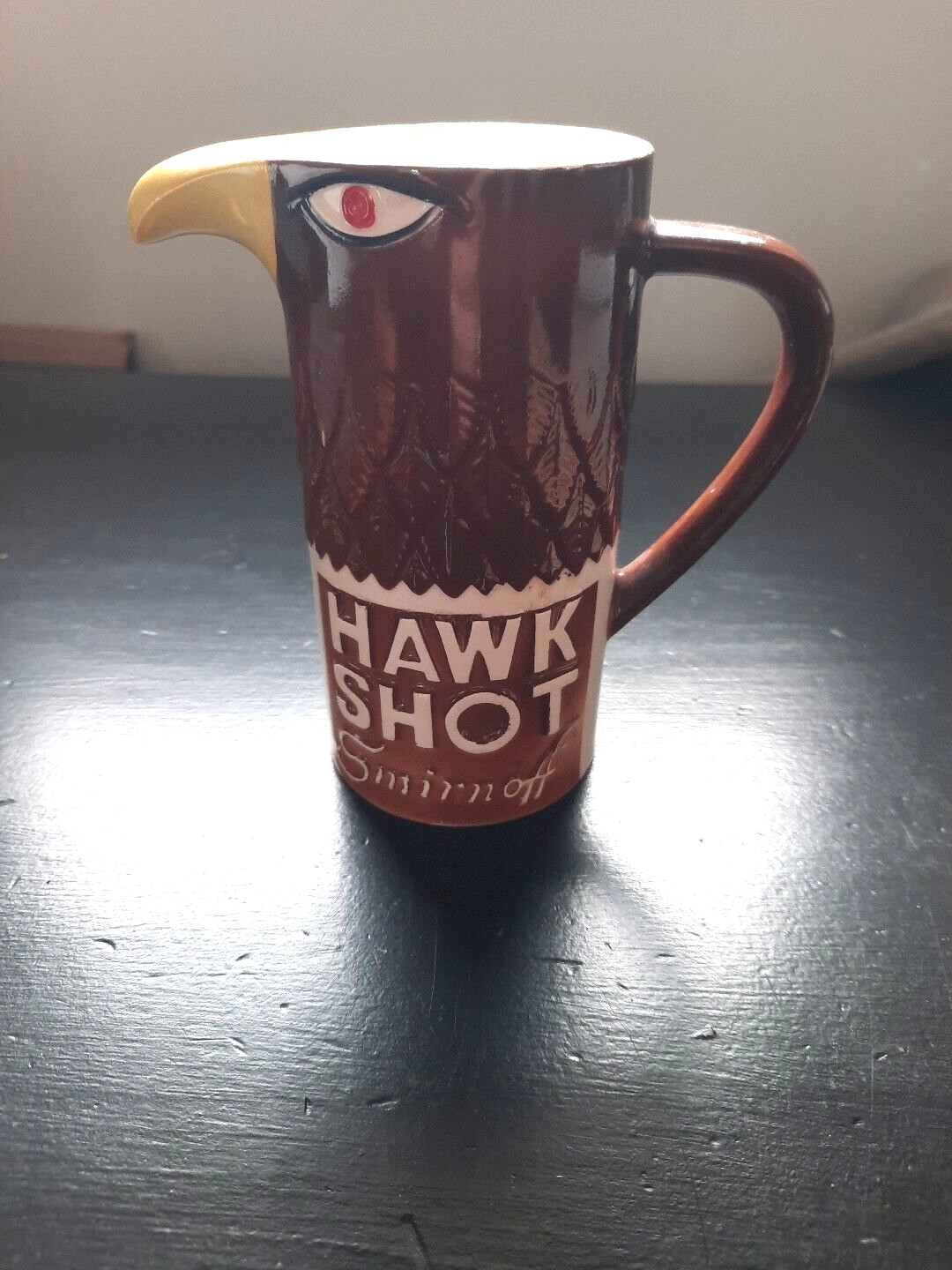 Vintage Smirnoff Hawk Shot Glass Ca. 1970, 5 1/4\ Vintage Smirnoff Hawk Shot Glass Ca. 1970, 5 1/4\