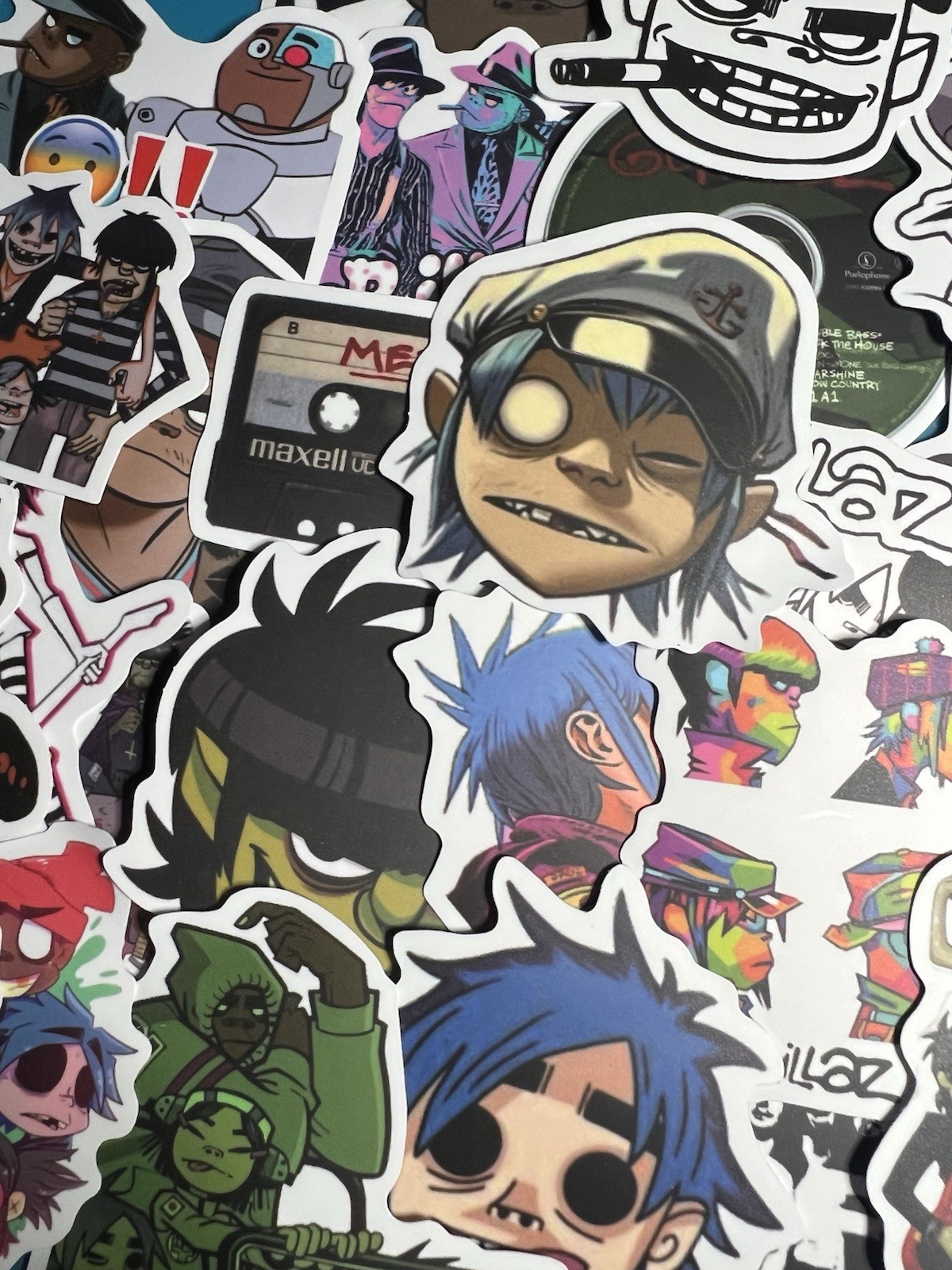 25 Piece Mix Lot 2” Gorillaz Stickers, Music, Band, Water Bottle Decal 