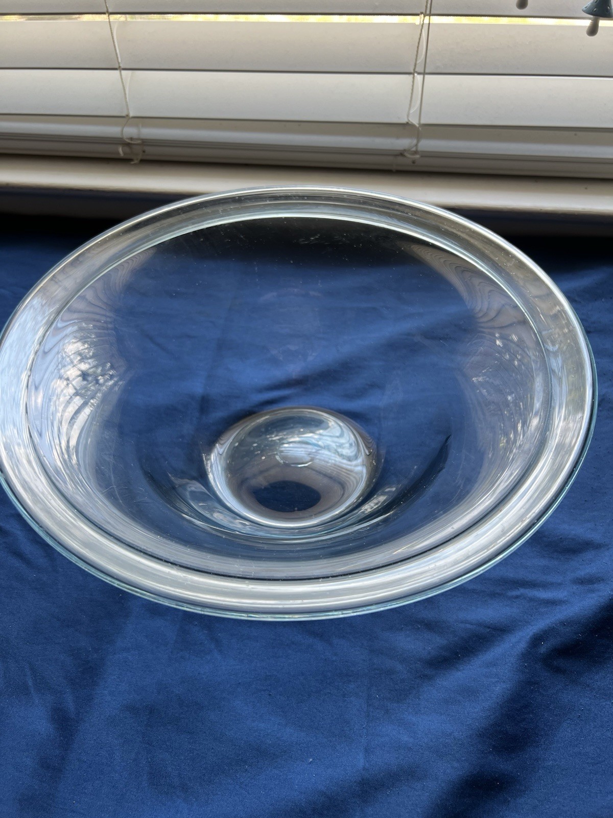 Antique Hand Blown Milk Dairy Cream Pan Rough Pontil Rolled Lip Large Heavy